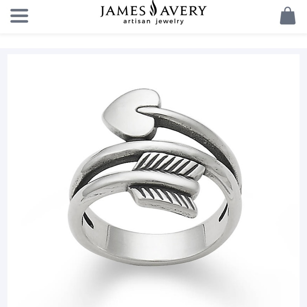 James Avery Arrow & Heart Ring